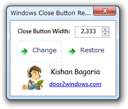 「Windows Close Button Resizer」