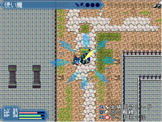 徘徊する魔物に触れるとそのまま戦闘へと移行する独特なシステムを採用