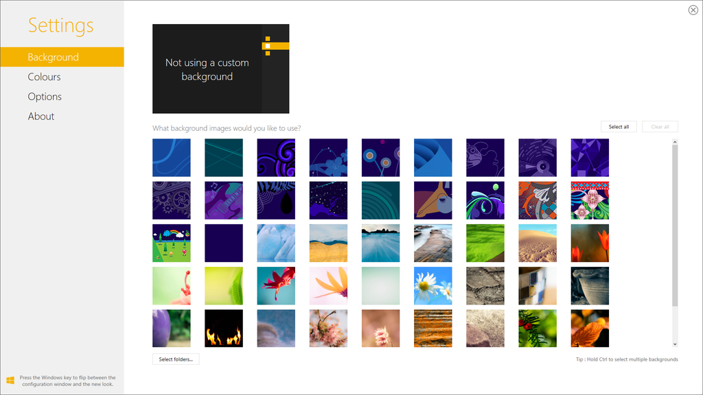 ［Background］タブ