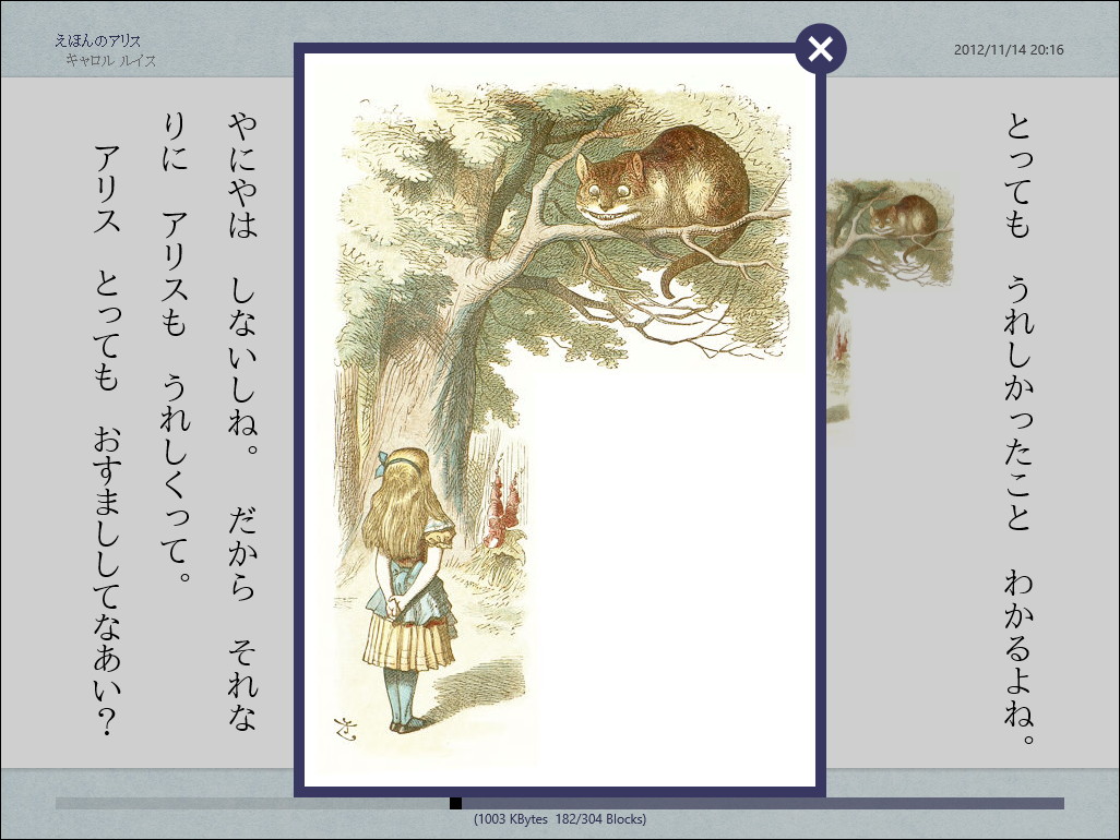 挿絵を拡大表示することも可能