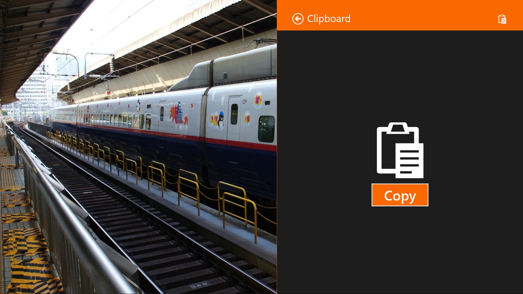 「ピクチャ」アプリで写真ファイルをクリップボードへコピー