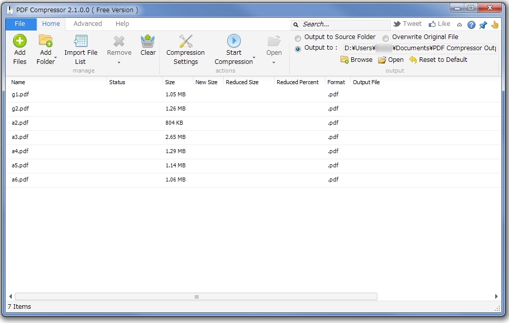 「PDF Compressor」v2.1.0.0