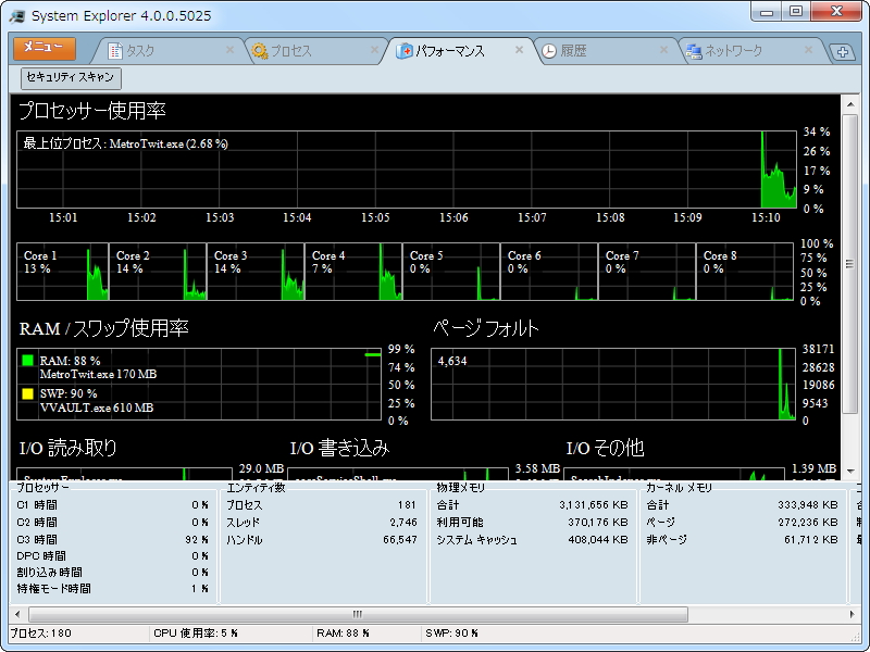 “パフォーマンス”セクションが改良。明暗2つのテーマが追加された