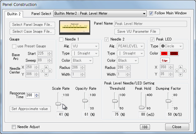 設定ダイアログ