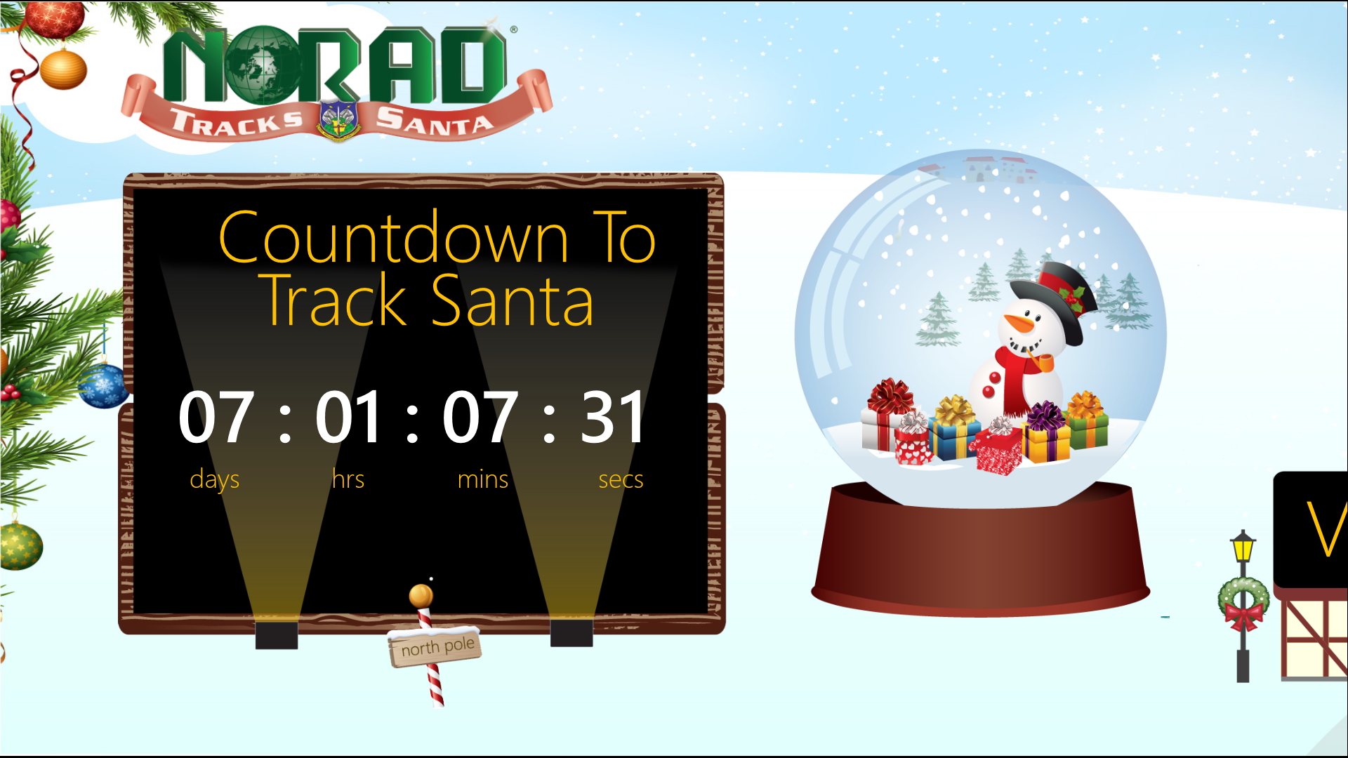 Windows 8/RT向けの公式Windows ストアアプリ「NORAD Tracks Santa」