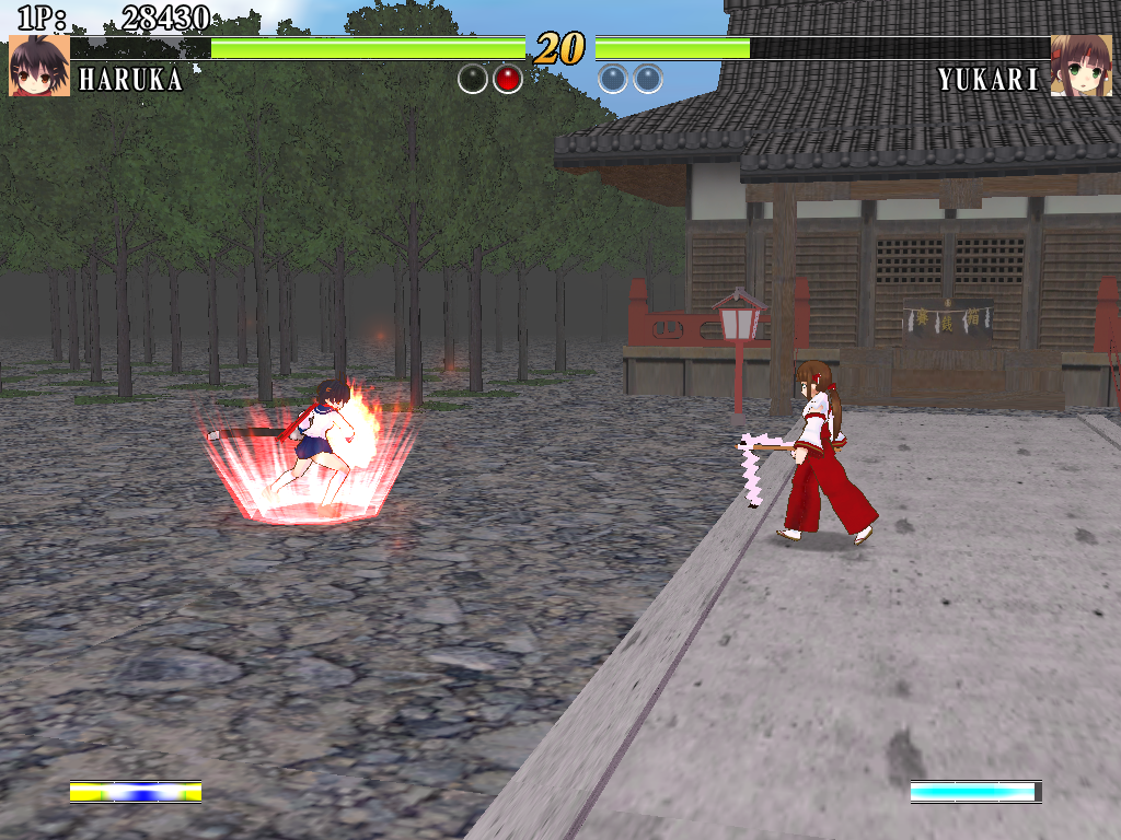 春花のDチャージ技、瞬速の居合いで前進しながら斬りつける“陽炎居合断”