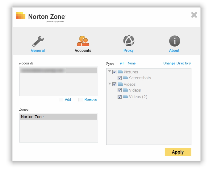 同期対象のサブフォルダをフォルダツリーのチェックのON/OFFで指定
