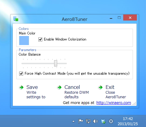 ウィンドウの枠を透明化