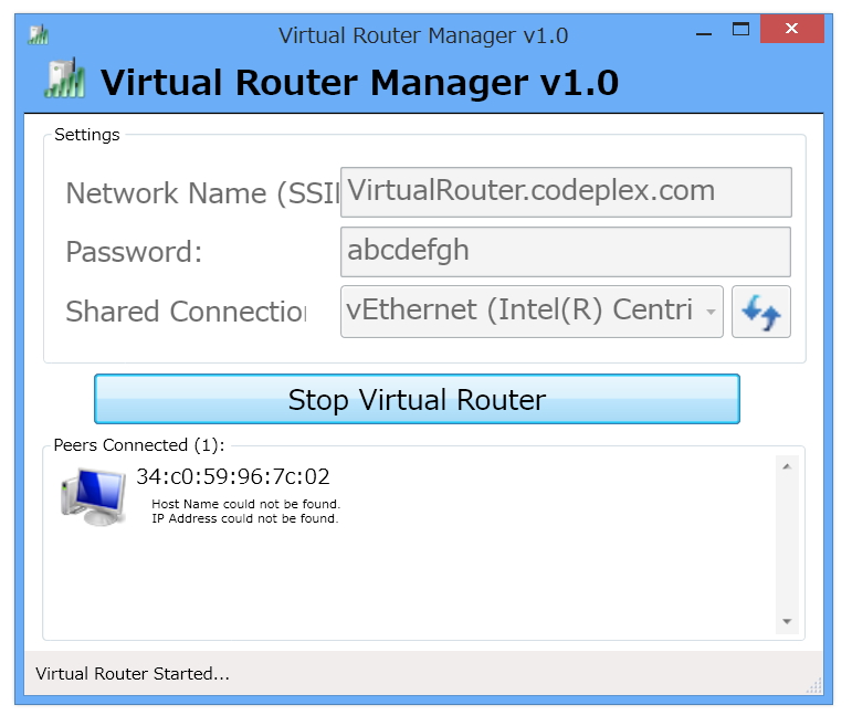 「Virtual Router」v1.0