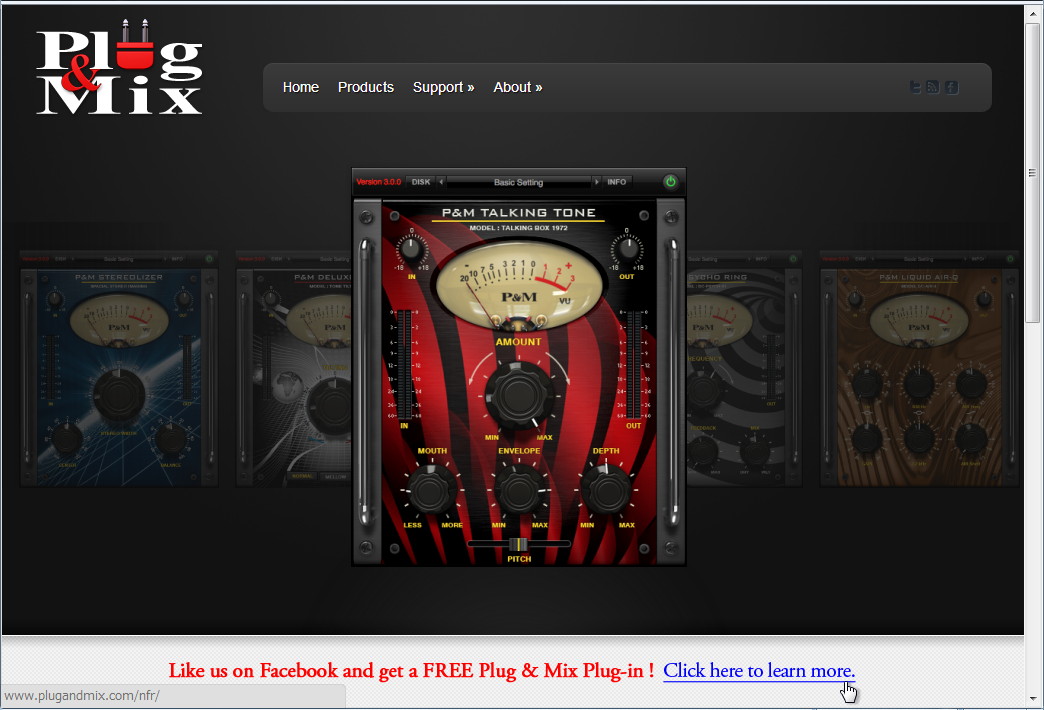 “Plug &amp; Mix”のWebサイト