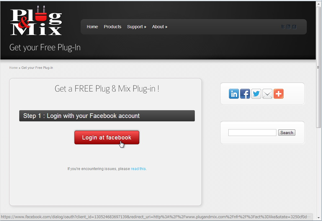キャンペーンページからFacebookにログイン