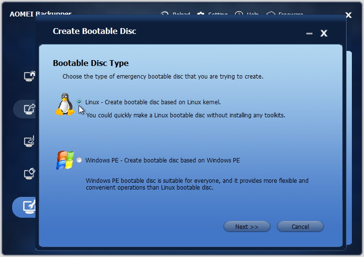 LinuxベースのブータブルCDを作成できるように