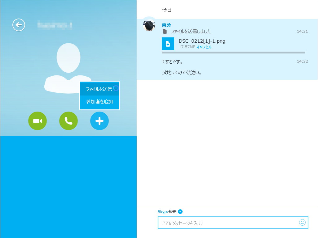 「Skype for Windows 8」v1.5