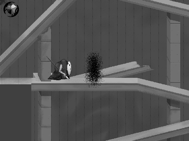 何も操作しないでいると、体が拡散して気体化状態になる