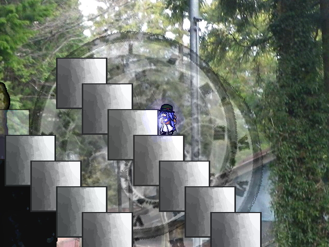 逆に半透明のパネルは普段は実体がなく、時間を止めると出現する