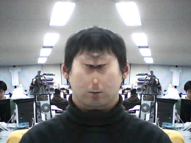 “EF-d”画面右半分が左半分に鏡のように写る