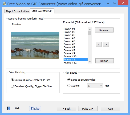 「Free Video to GIF Converter」v2.0