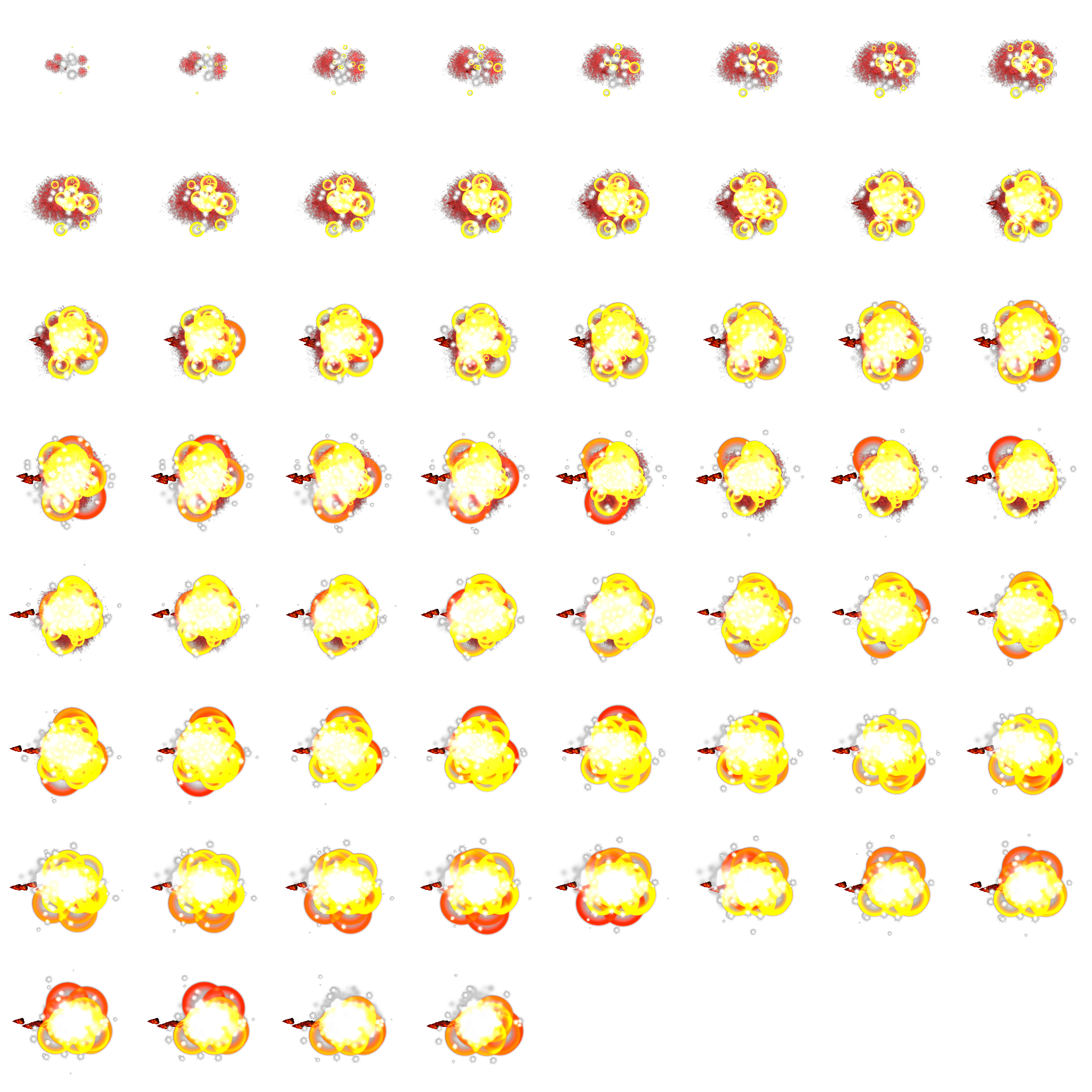 作成したエフェクトをタイル状に並べた画像で出力