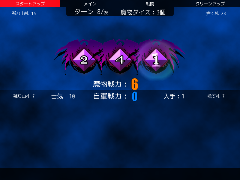 魔物の戦闘力はダイスロールで決められる