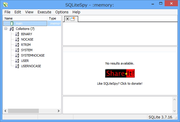 「SQLiteSpy」v1.9.3