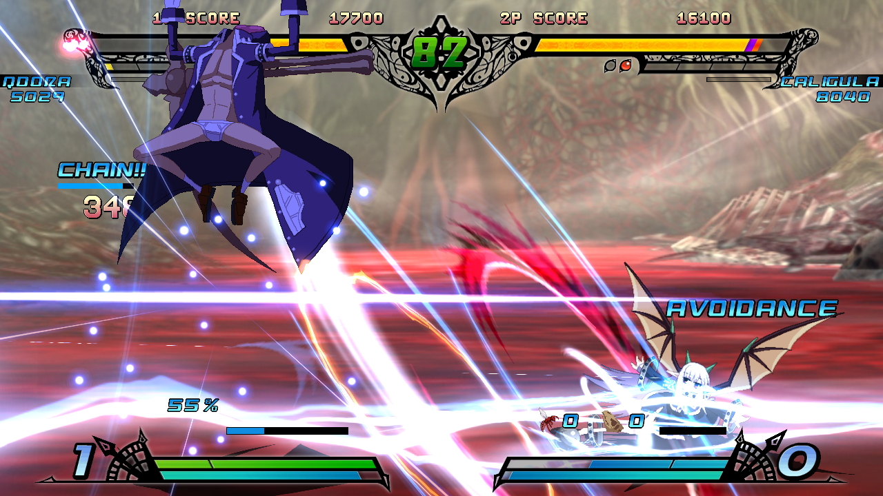 攻撃のエフェクトがとくに美しく描かれている。覚醒必殺技ではキャラクターイラストがカットインする演出もあり、ビジュアルで大いに盛り上げてくれる