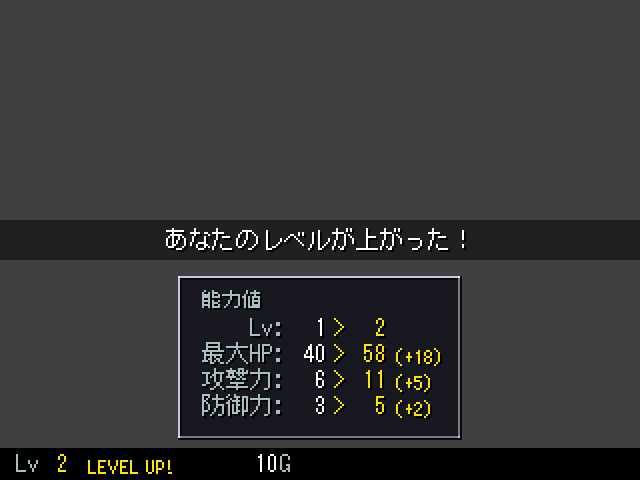 負けたにも関わらずレベルアップ。筆者の知るRPGの常識が崩壊する瞬間