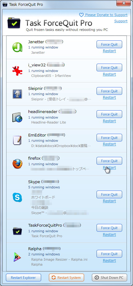 「Task ForceQuit」v1.2.2