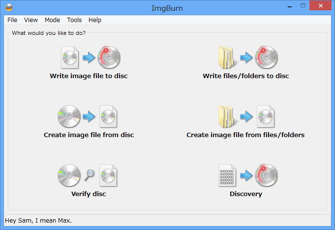 「ImgBurn」v2.5.8.0