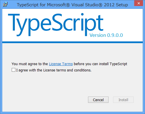 「TypeScript for Visual Studio 2012」v0.9.0