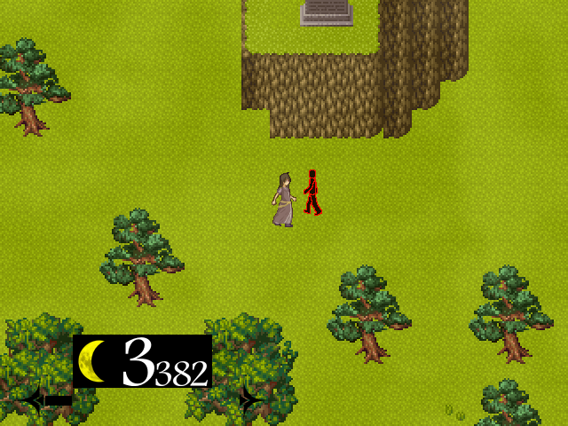 フィールド上の人型の影にぶつかると戦闘がスタートする