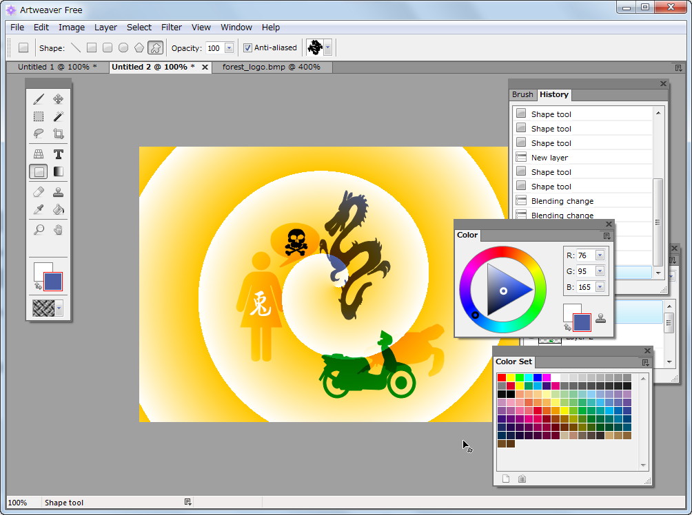 サイドバー化されたパネルはフローティングウィンドウに切り替えることも可能