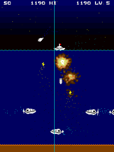 ラインを頼りに爆雷をバンバン落としまくれ！