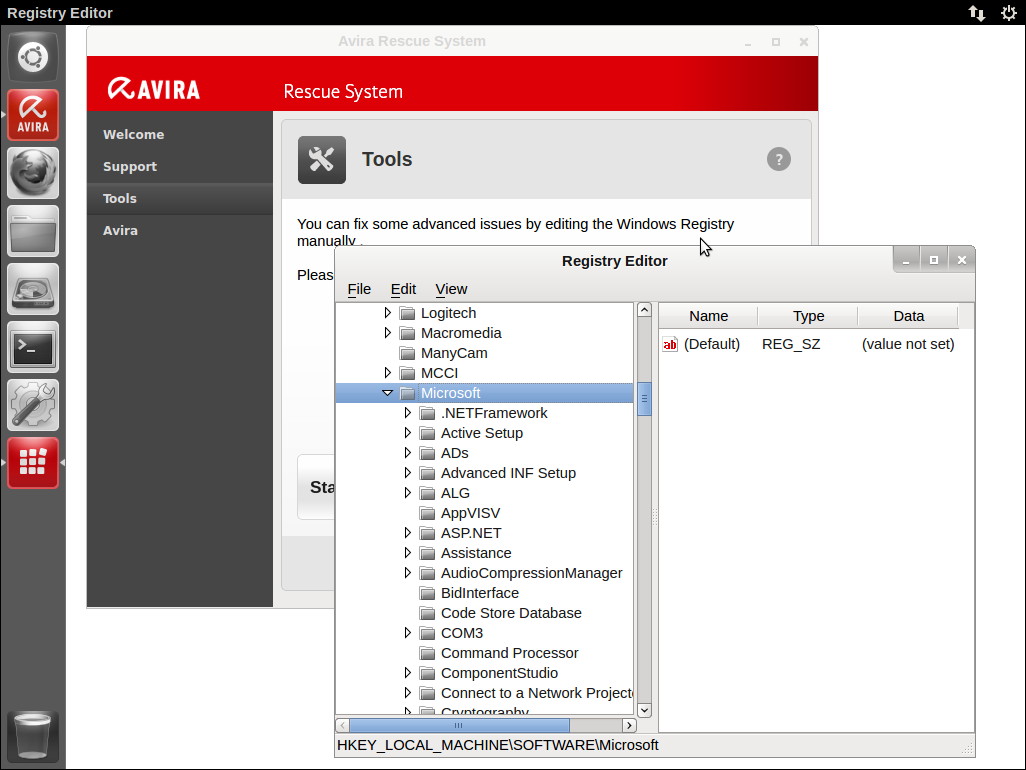 レジストリエディター