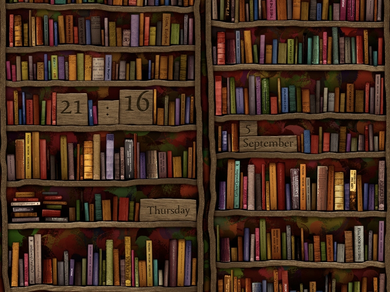 作者サイトからダウンロードできる専用壁紙“Library”