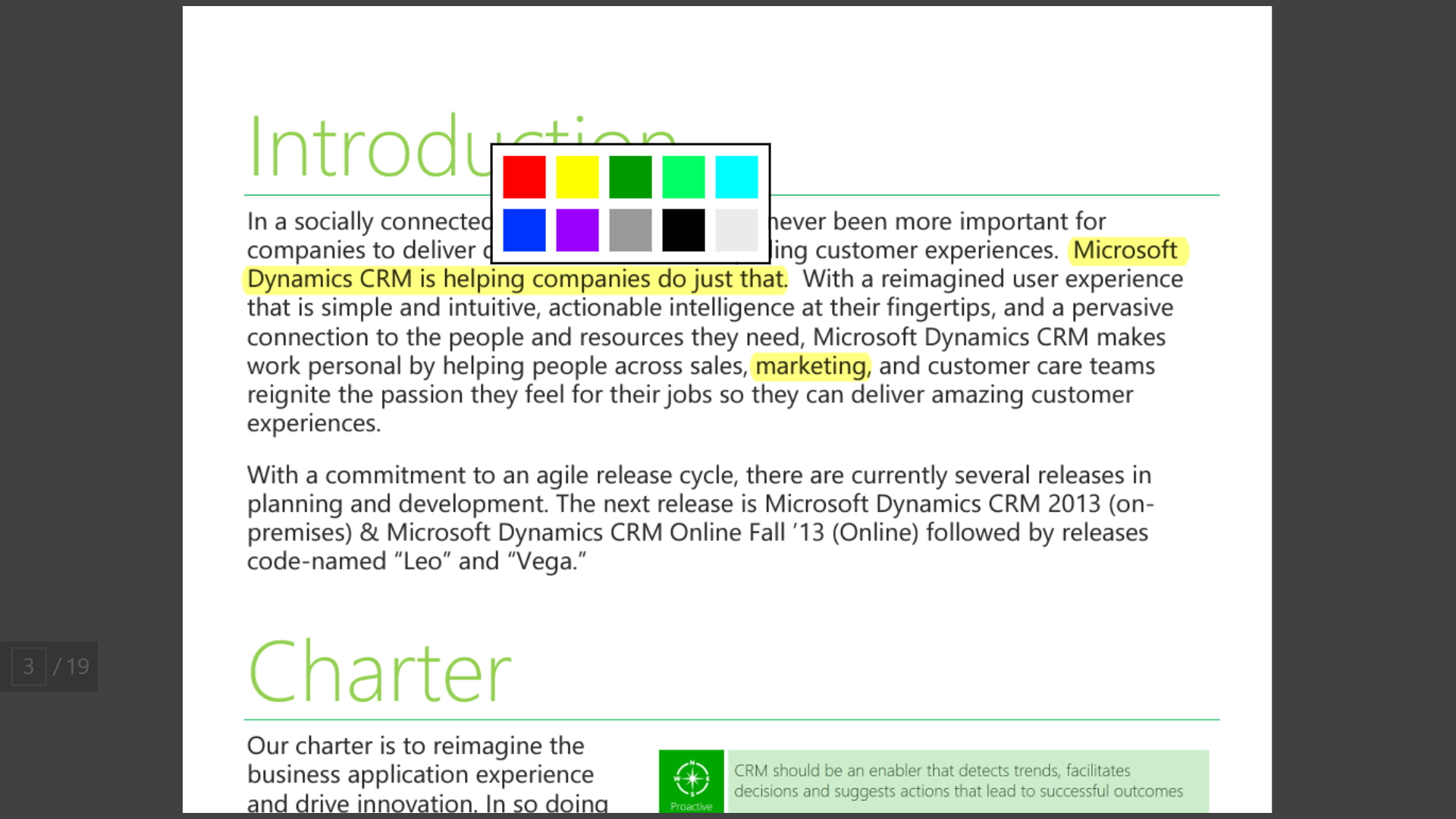 テキストのマークアップに対して色と透明度が指定可能に