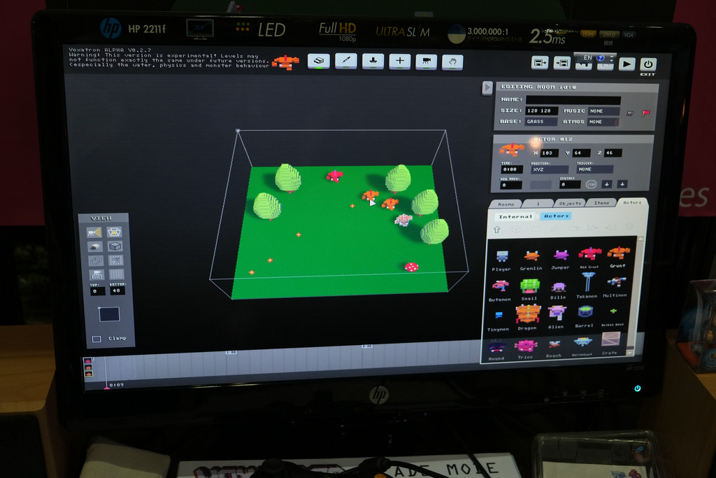 「Voxatron」のエディター画面