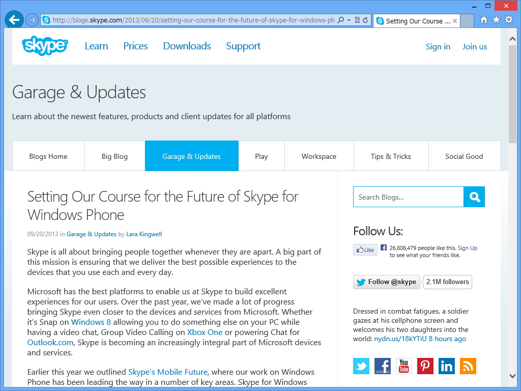 公式ブログ“Garage &amp; Updates”