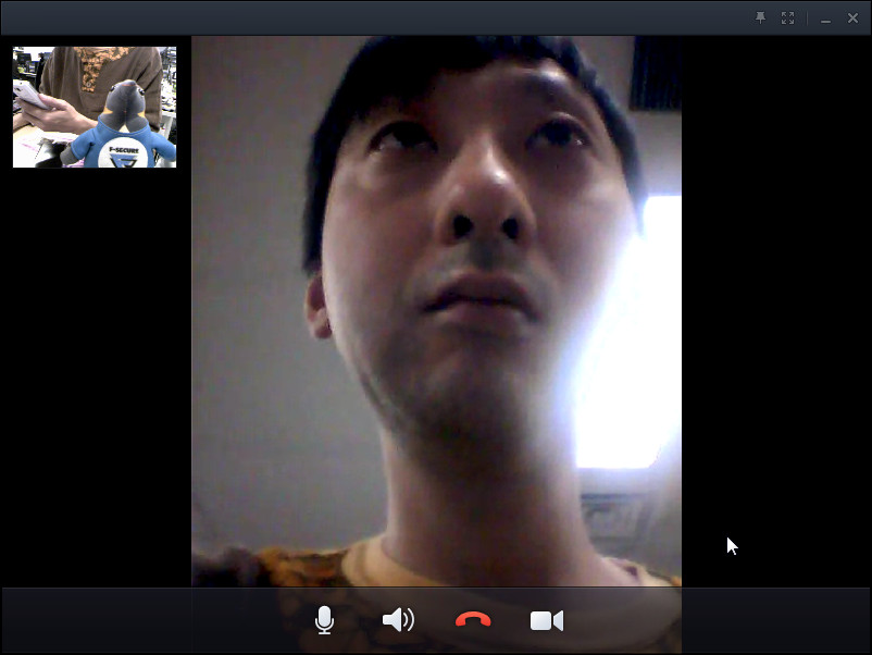 ビデオ通話ウィンドウ