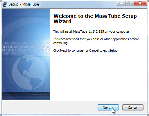 この表示になったら通常のインストール作業を行う