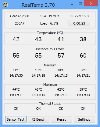 「Real Temp」v3.70
