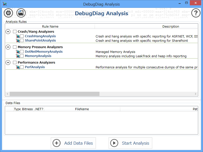 「DebugDiag 2.0 Analysis」