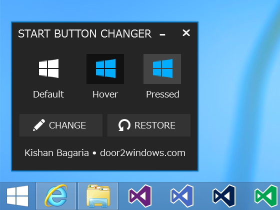 「Windows 8.1 Start Button Changer」