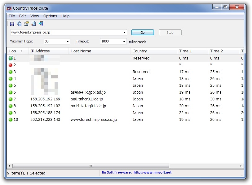 「CountryTraceRoute」v1.16