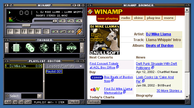 「Winamp」v3.0
