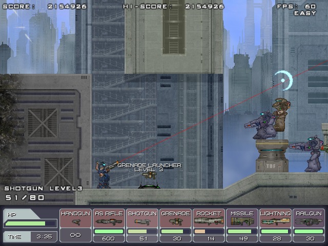 各武器にはレベルがあり、高レベルの武器は後半のステージで入手できる