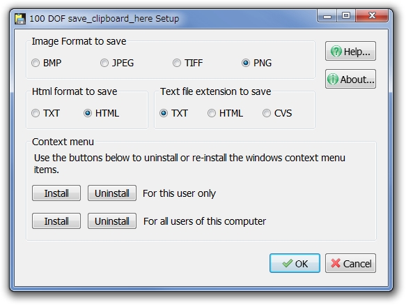 「Save Clipboard Here」v1.1