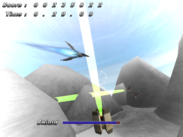 スピード勝負のフライトアクションだが、ロックオン攻撃も気持ちいいので試してみてほしい