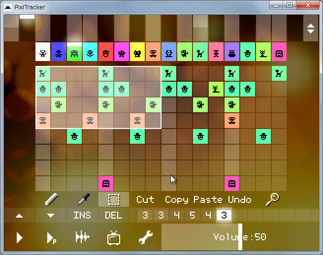 範囲選択してコピーなどが行える