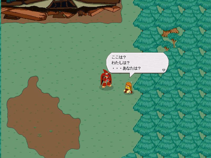 途中で出会った少女“ヒヨ”。主人公の後ろをついてくるので、守りながら戦う