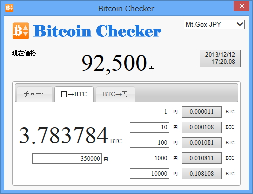 「Bitcoin Checker」